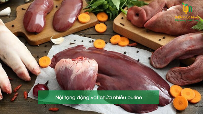 nội tạng động vật chứa nhiều purine không tốt cho thận